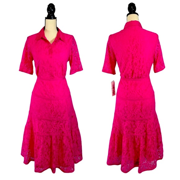 Nanette Lepore Pink Lace Dress - Picture 1 of 2